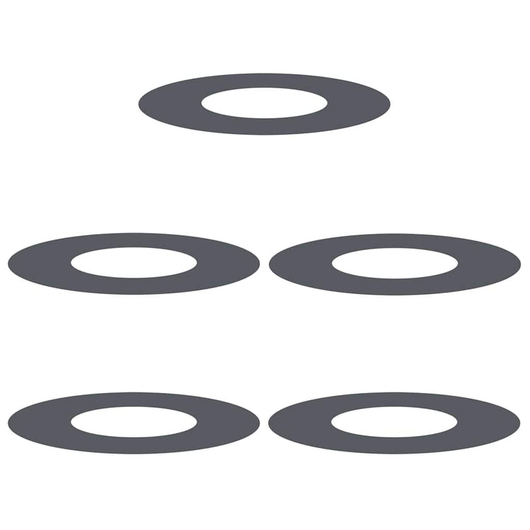 VidaXL adapté aux cernes d'arbre plats 5 pcs anthracite ø30 60 cm acier