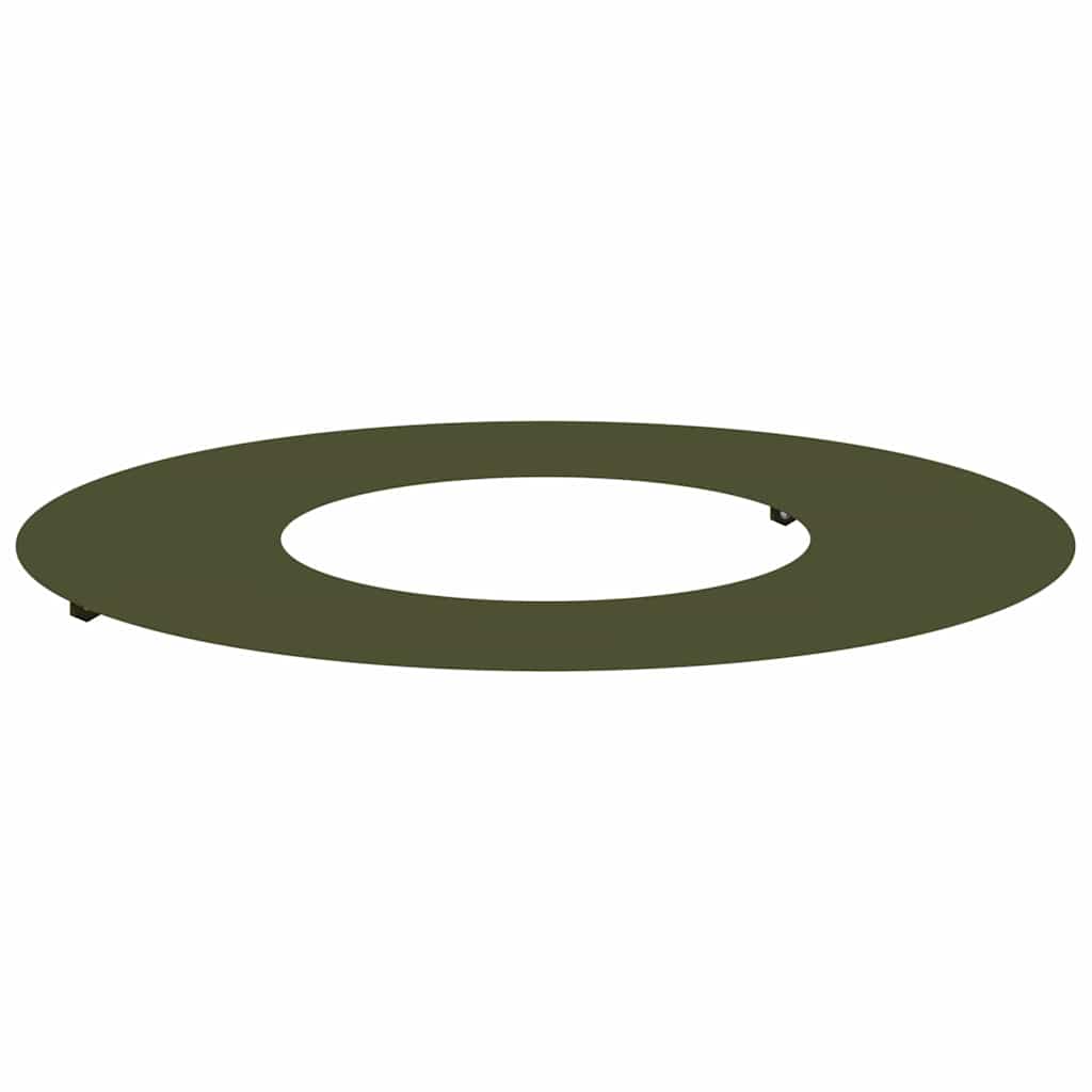 VidaXL adapté pour cerne d'arbre plat vert olive ø30 60 cm acier