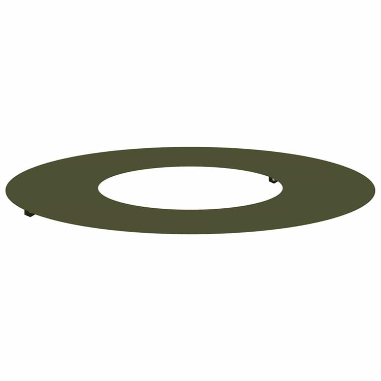 VidaXL adapté pour cerne d'arbre plat vert olive ø30 60 cm acier
