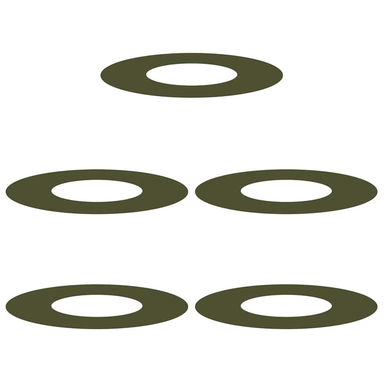 VidaXL adapté aux cernes d'arbre plats 5 pcs vert olive ø30 60 cm