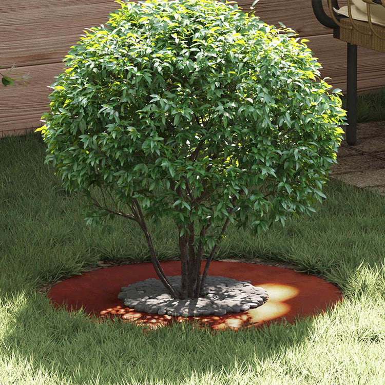 VidaXL adapté pour cerne d'arbre plat marron ø30 60 cm acier corten