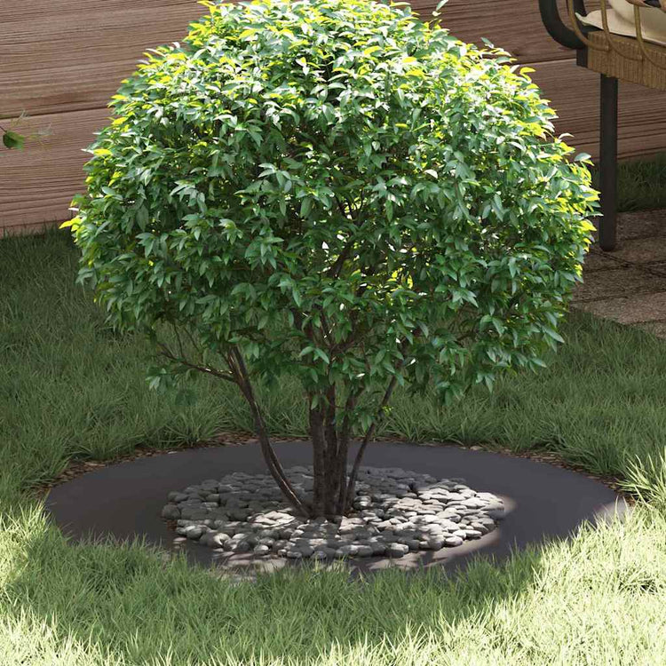 VidaXL adapté pour cerne d'arbre plat noir ø40 70 cm acier