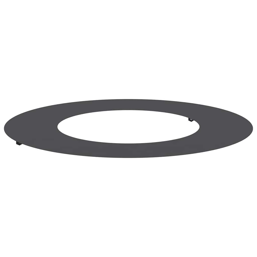 VidaXL adapté pour cerne d'arbre plat noir ø40 70 cm acier