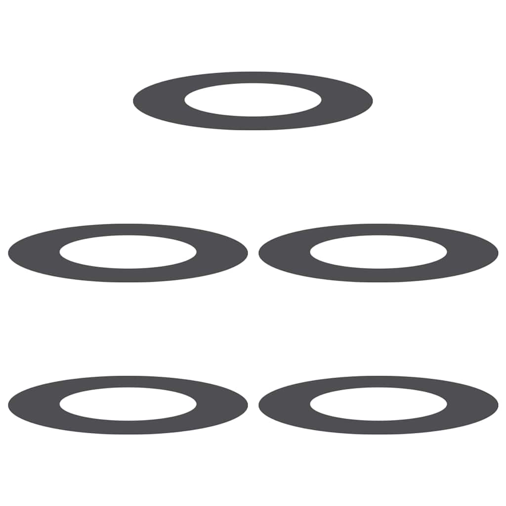VidaXL adapté aux cernes d'arbre plats 5 pcs noir ø40 70 cm acier