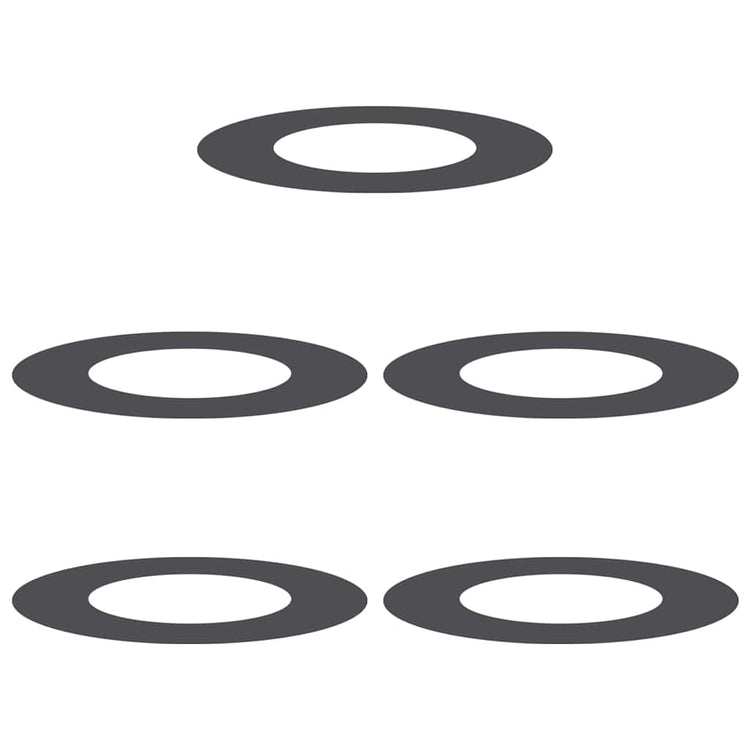 VidaXL adapté aux cernes d'arbre plats 5 pcs noir ø40 70 cm acier