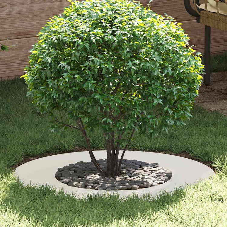 VidaXL adapté pour cerne d'arbre plat blanc ø40 70 cm acier