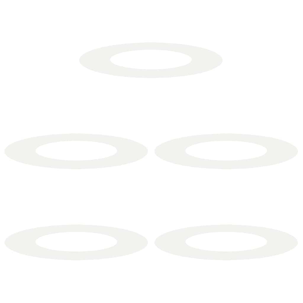 VidaXL adapté aux cernes d'arbre plats 5 pcs blanc ø40 70 cm acier
