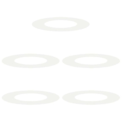 VidaXL adapté aux cernes d'arbre plats 5 pcs blanc ø40 70 cm acier
