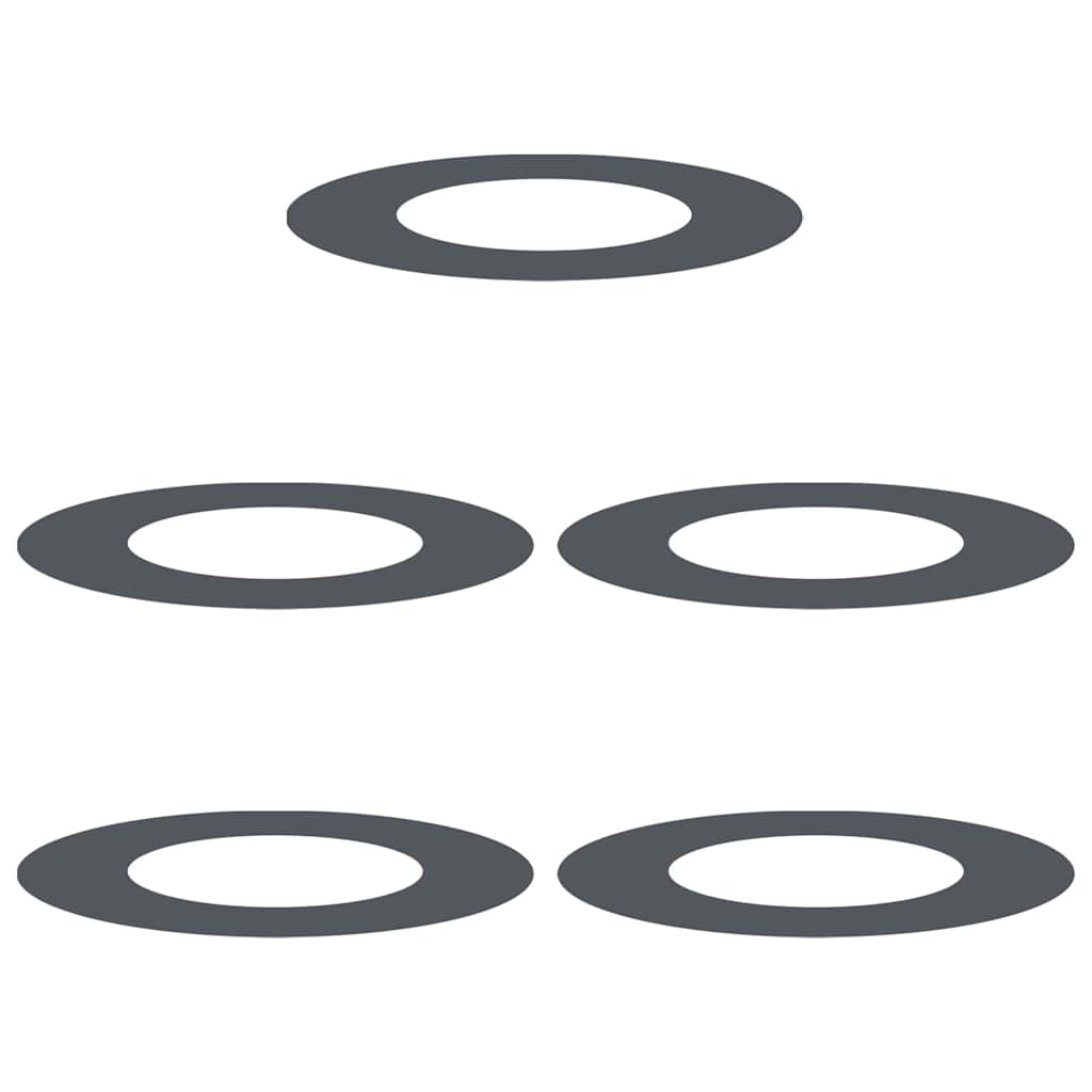 VidaXL adapté aux cernes d'arbre plats 5 pcs anthracite ø40 70 cm acier