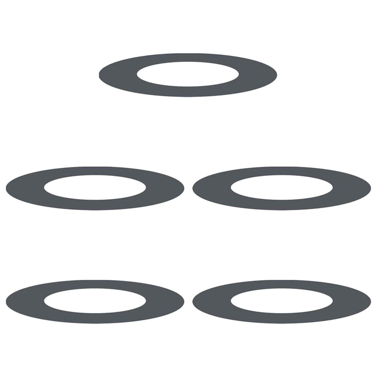 VidaXL adapté aux cernes d'arbre plats 5 pcs anthracite ø40 70 cm acier