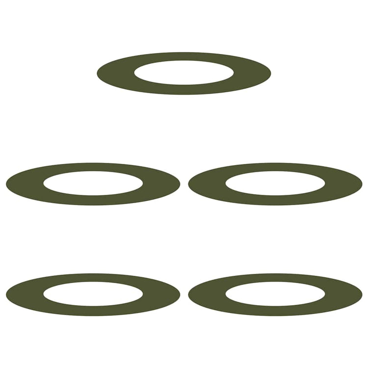 VidaXL adapté aux cernes d'arbre plats 5 pcs vert olive ø40 70 cm