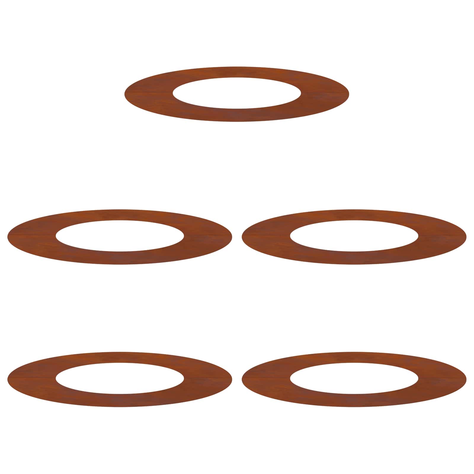 VidaXL adapté aux cernes d'arbre plats 5 pcs marron ø40 70 cm