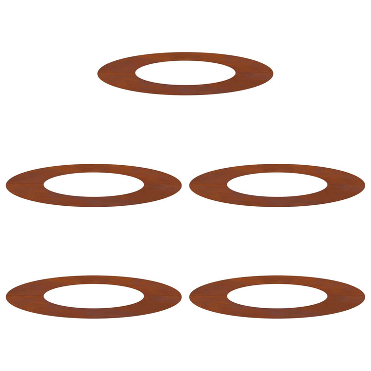 VidaXL adapté aux cernes d'arbre plats 5 pcs marron ø40 70 cm