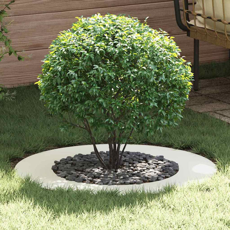 VidaXL adapté pour cerne d'arbre plat blanc ø50 80 cm acier