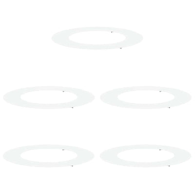 VidaXL adapté aux cernes d'arbre plats 5 pcs blanc ø50 80 cm acier