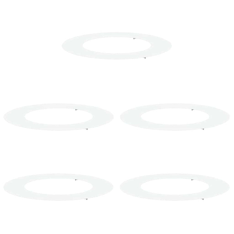 VidaXL adapté aux cernes d'arbre plats 5 pcs blanc ø50 80 cm acier