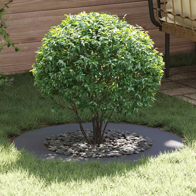 VidaXL adapté pour cerne d'arbre plat anthracite ø50 80 cm acier