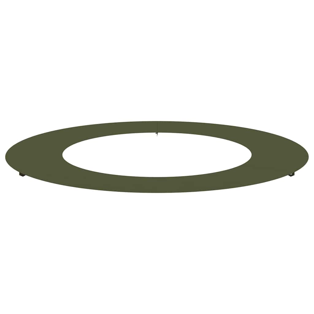 VidaXL adapté pour cerne d'arbre plat vert olive ø50 80 cm acier