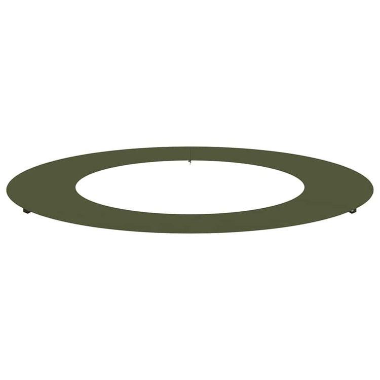 VidaXL adapté pour cerne d'arbre plat vert olive ø50 80 cm acier