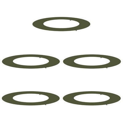 VidaXL adapté aux cernes d'arbre plats 5 pcs vert olive ø50 80 cm