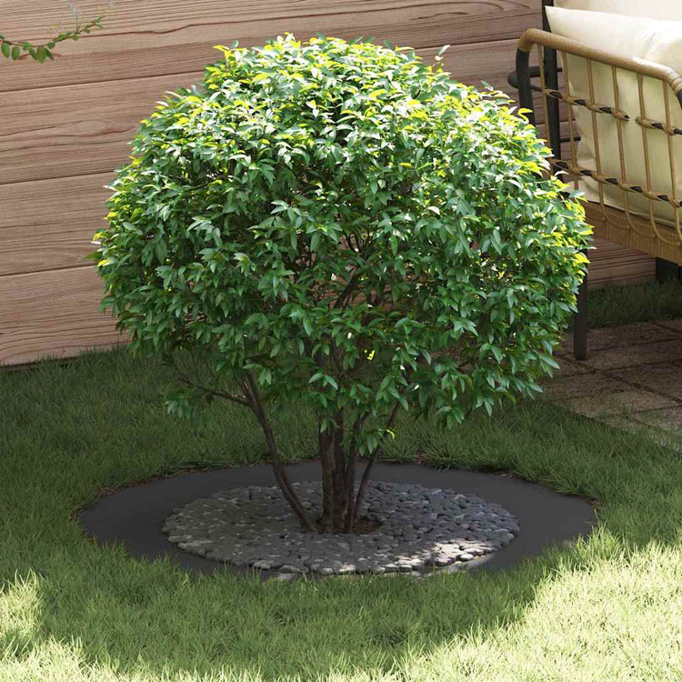 VidaXL adapté aux cernes d'arbre plats 5 pcs noir ø60 90 cm acier