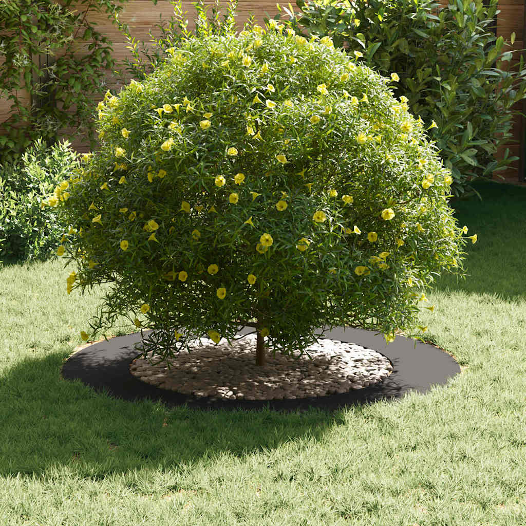 VidaXL adapté aux cernes d'arbre plats 5 pcs noir ø60 90 cm acier