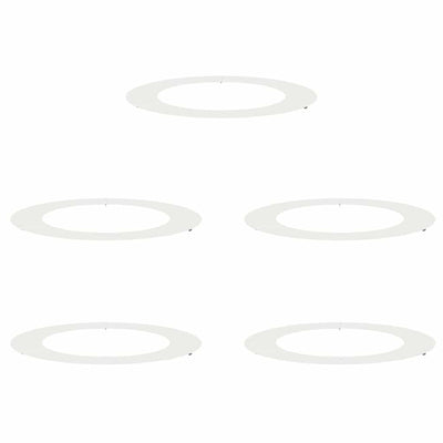 VidaXL adapté aux cernes d'arbre plats 5 pcs blanc ø60 90 cm acier