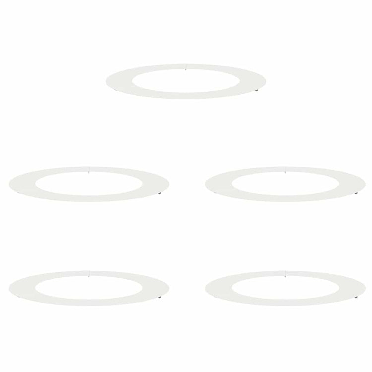 VidaXL adapté aux cernes d'arbre plats 5 pcs blanc ø60 90 cm acier