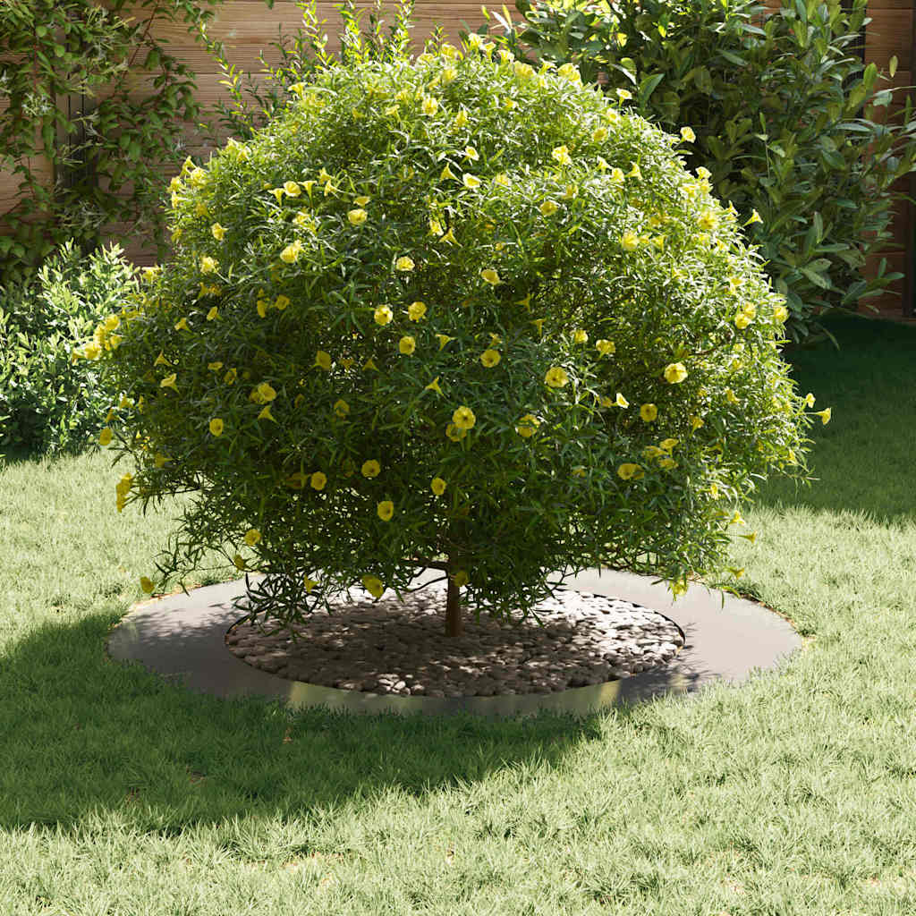 VidaXL adapté pour anneau d'arbre plat argent ø60 90 cm acier inoxydable