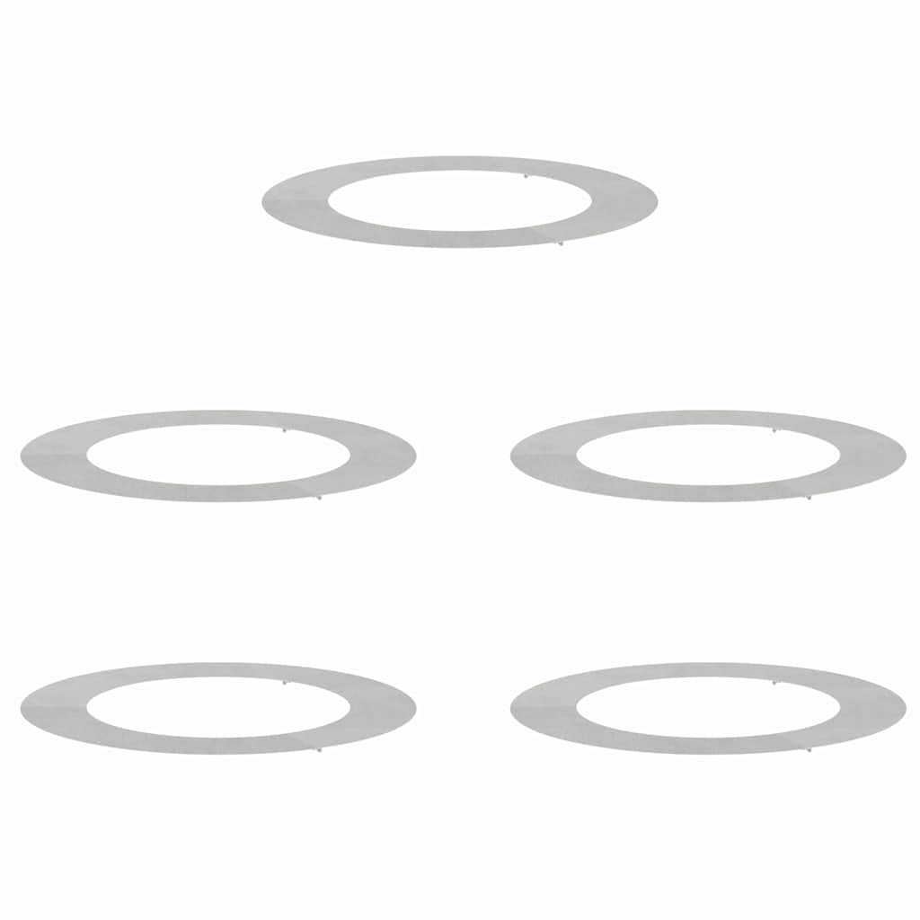 VidaXL adapté aux cernes d'arbre plats 5 pcs argent ø60 90 cm