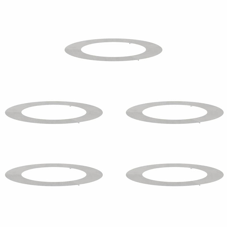 VidaXL adapté aux cernes d'arbre plats 5 pcs argent ø60 90 cm