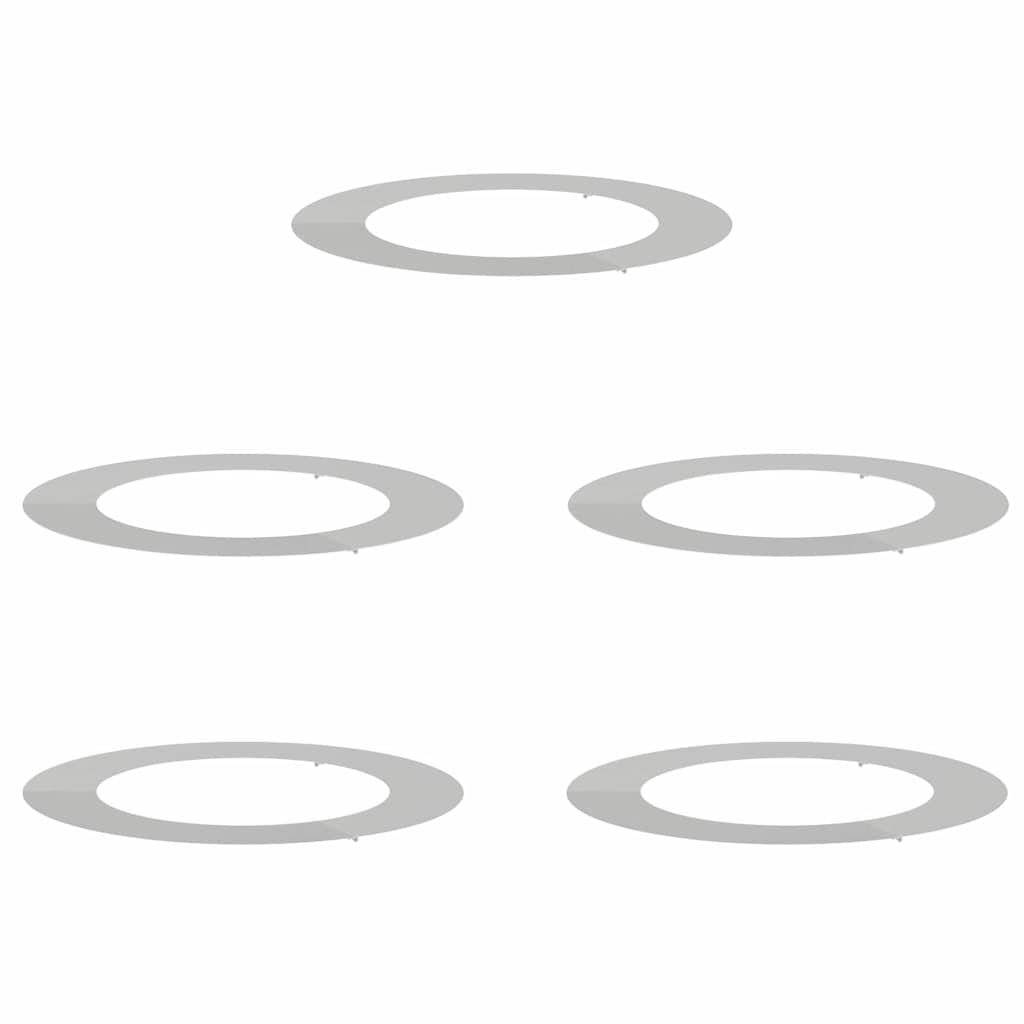 VidaXL adapté aux cernes d'arbre plats 5 pcs argent ø60 90 cm