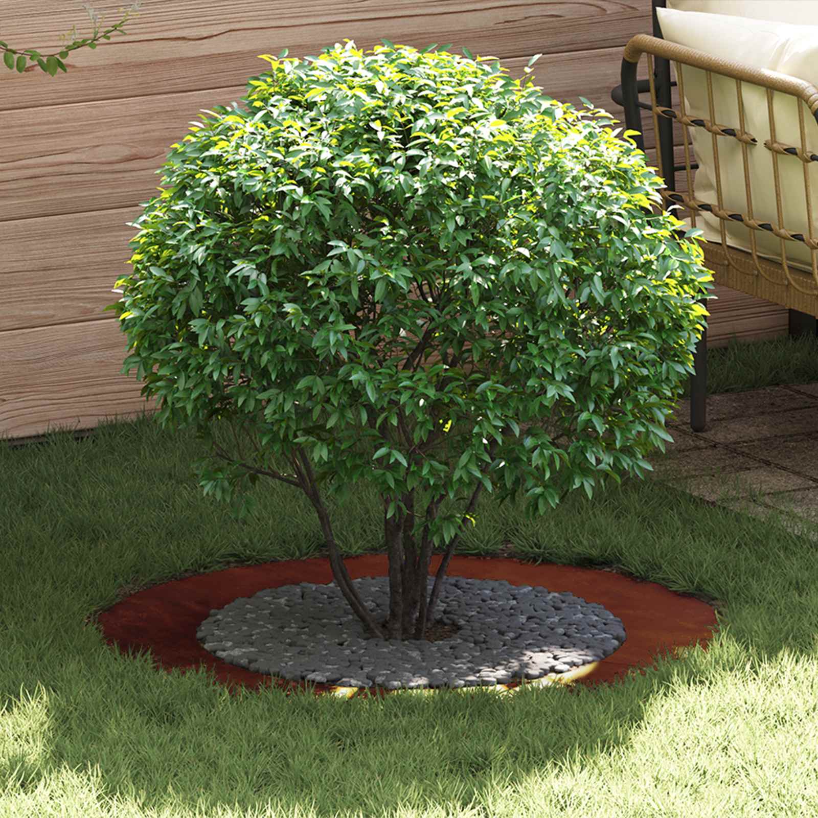 VidaXL adapté pour cerne d'arbre plat marron ø60 90 cm acier corten