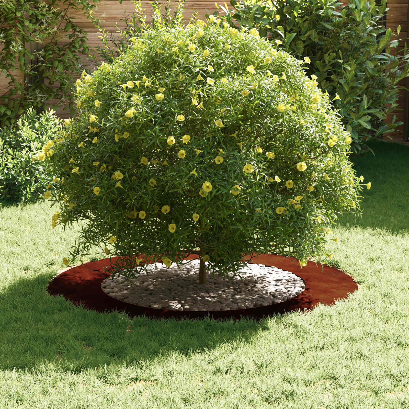 VidaXL adapté pour cerne d'arbre plat marron ø60 90 cm acier corten