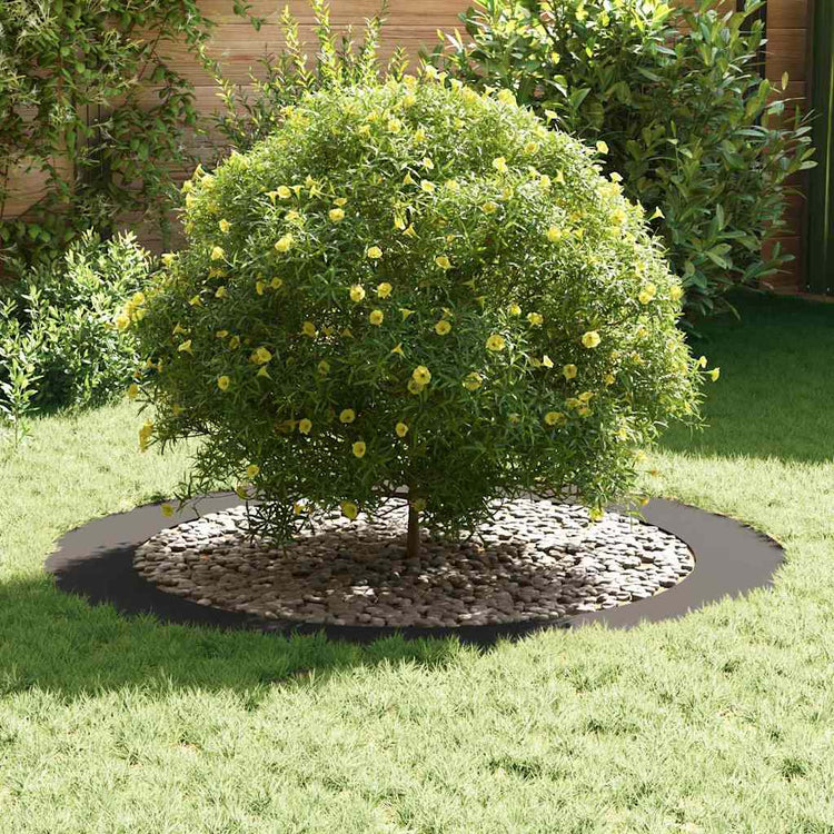 VidaXL adapté pour cerne d'arbre plat noir ø90 120 cm acier