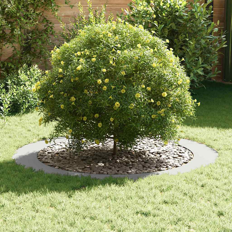 VidaXL adapté aux cernes d'arbre plats 5 pcs blanc ø90 120 cm acier