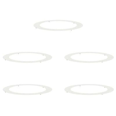 VidaXL adapté aux cernes d'arbre plats 5 pcs blanc ø90 120 cm acier