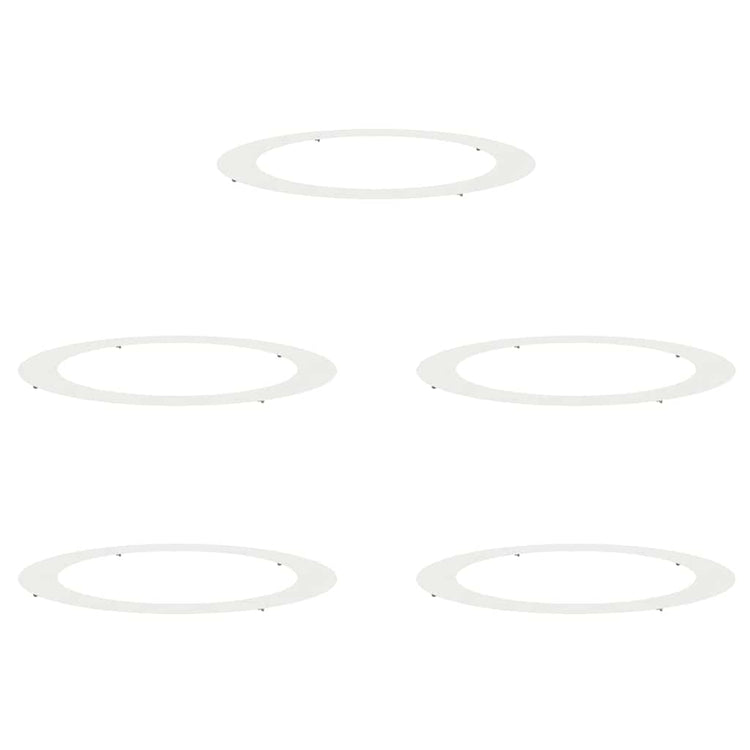 VidaXL adapté aux cernes d'arbre plats 5 pcs blanc ø90 120 cm acier