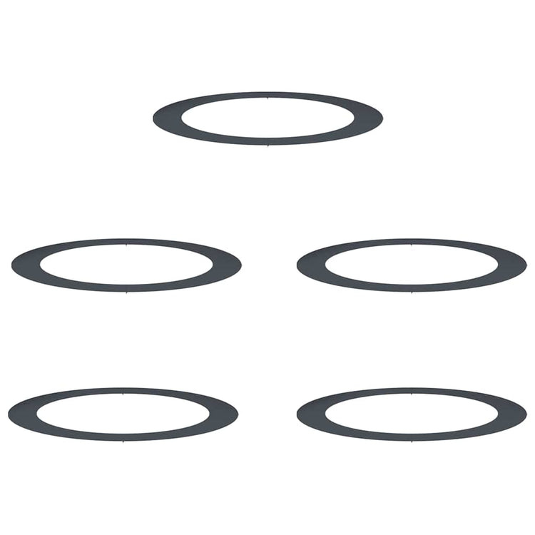 VidaXL adapté aux cernes d'arbre plats 5 pcs anthracite ø90 120 cm