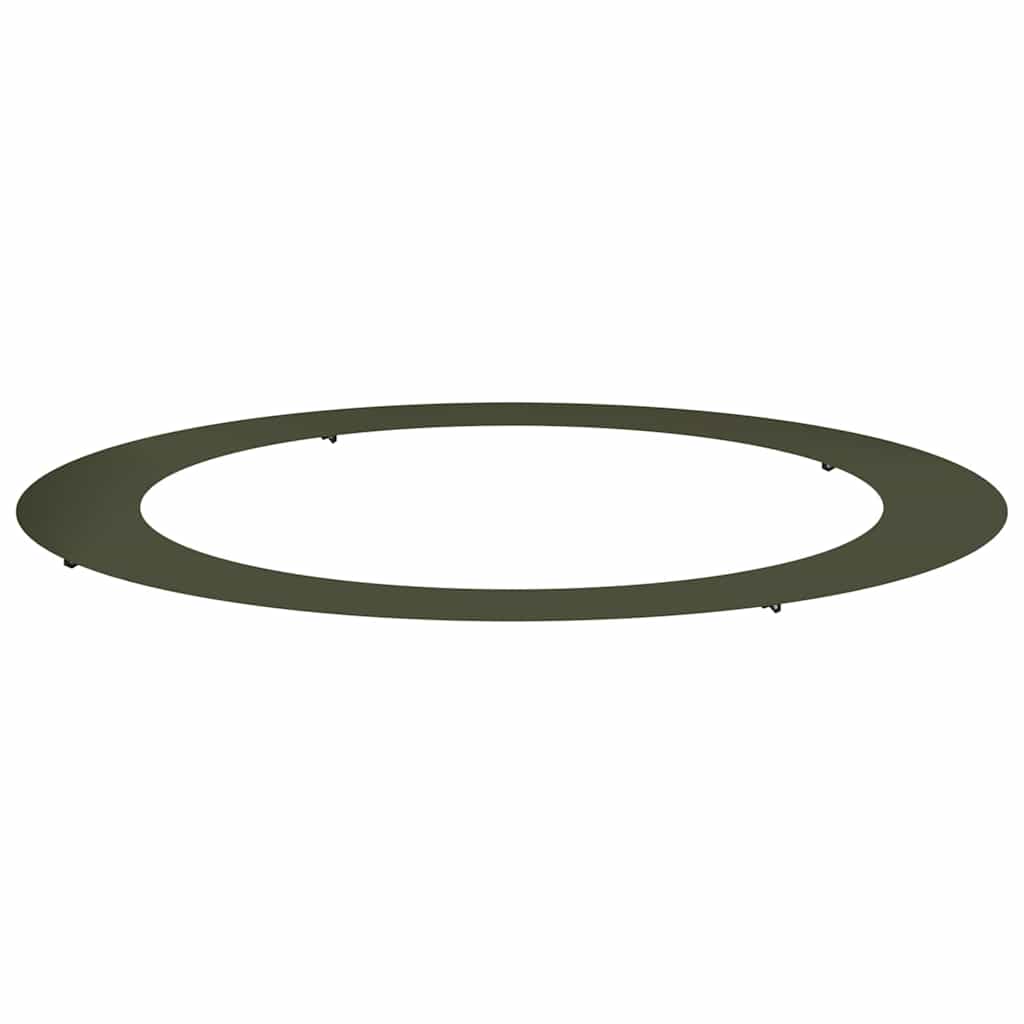 VidaXL adapté pour cerne d'arbre plat vert olive ø90 120 cm acier
