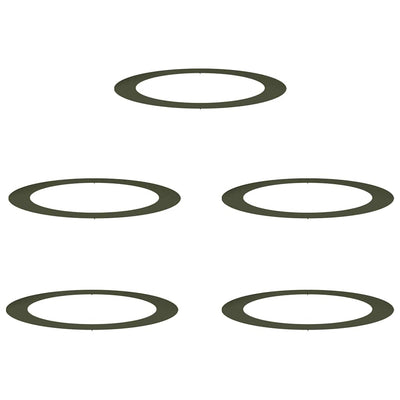 VidaXL adapté aux cernes d'arbre plats 5 pcs vert olive ø90 120 cm