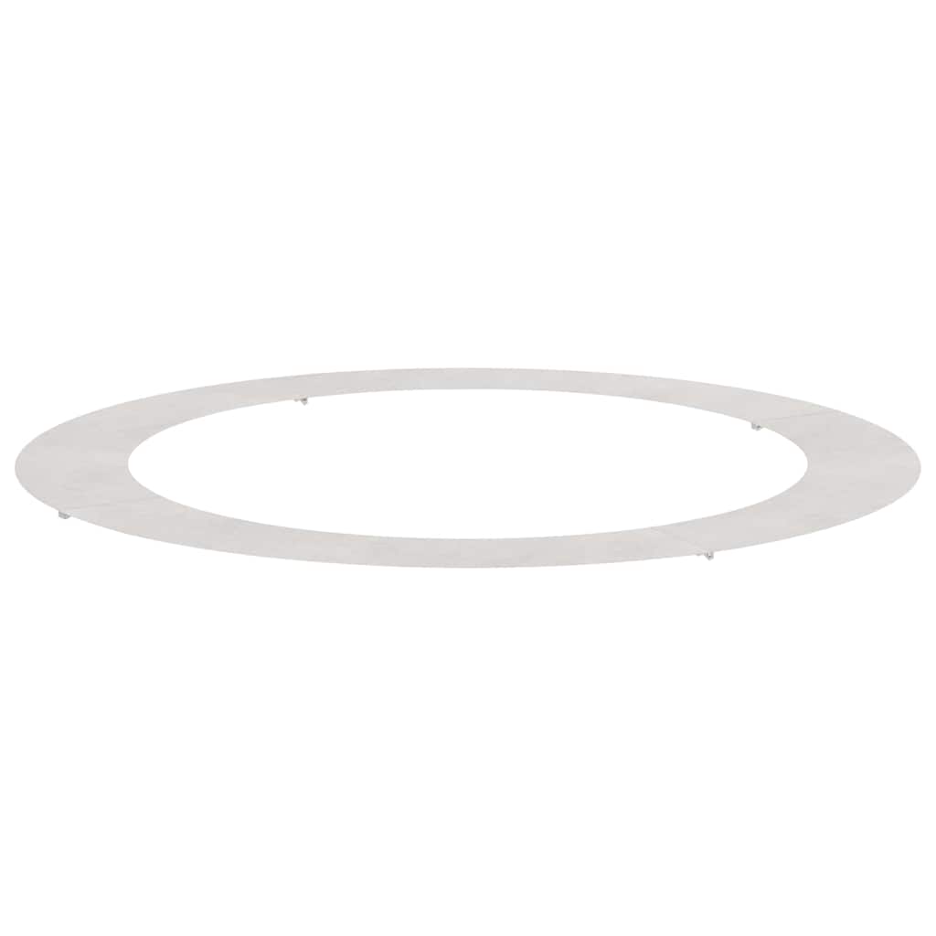 VidaXL adapté pour anneau d'arbre plat argent ø90 120 cm acier inoxydable
