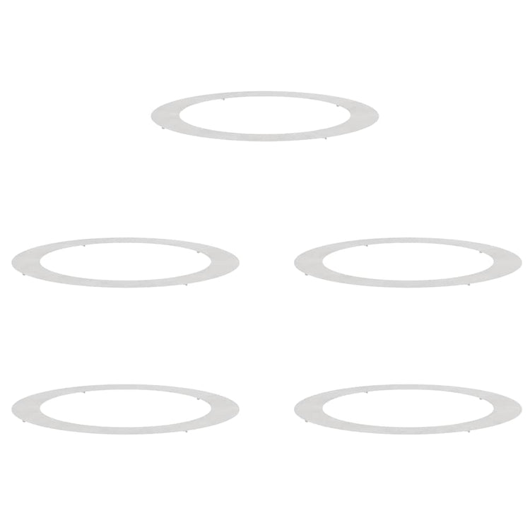 VidaXL adapté aux cernes d'arbre plats 5 pcs argent ø90 120 cm