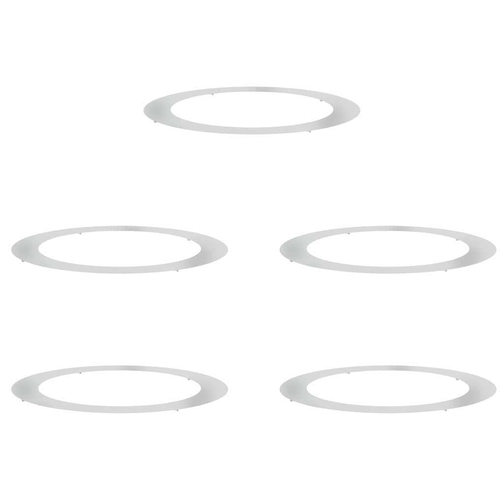 VidaXL adapté aux cernes d'arbre plats 5 pcs argent ø90 120 cm