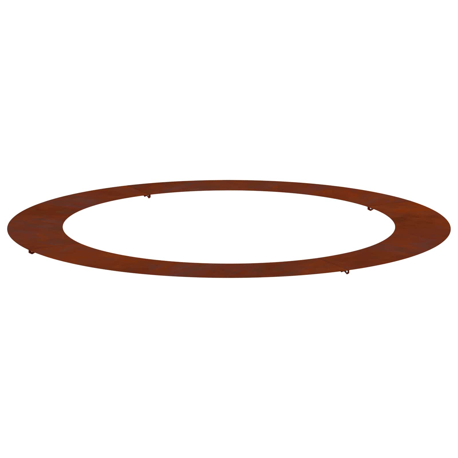 Vidaxxl adapté pour cerne d'arbre plat marron ø90 120 cm acier corten