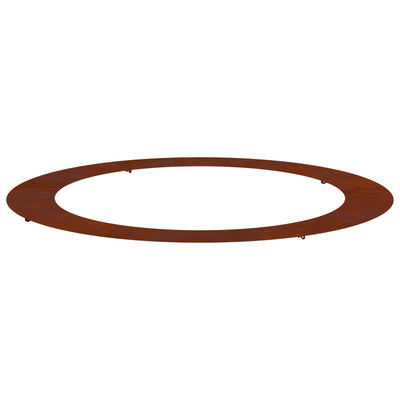 Vidaxxl adapté pour cerne d'arbre plat marron ø90 120 cm acier corten