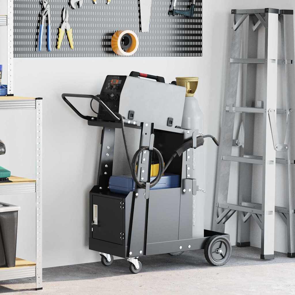 Vidaxx chariot de soudage noir 91 x 47 x 96 cm acier