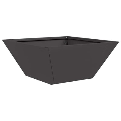 Vidaxl pot de fleur de jardin noir 35 x 35 x 15 cm acier laminé à froid