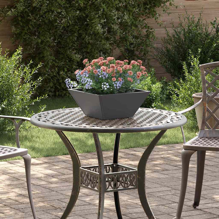 Vidaxxl pot de fleur de jardin 5 pcs noir 35 x 35 x 15 cm acier laminé à froid