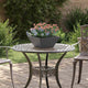 Vidaxxl pot de fleur de jardin 5 pcs noir 35 x 35 x 15 cm acier laminé à froid